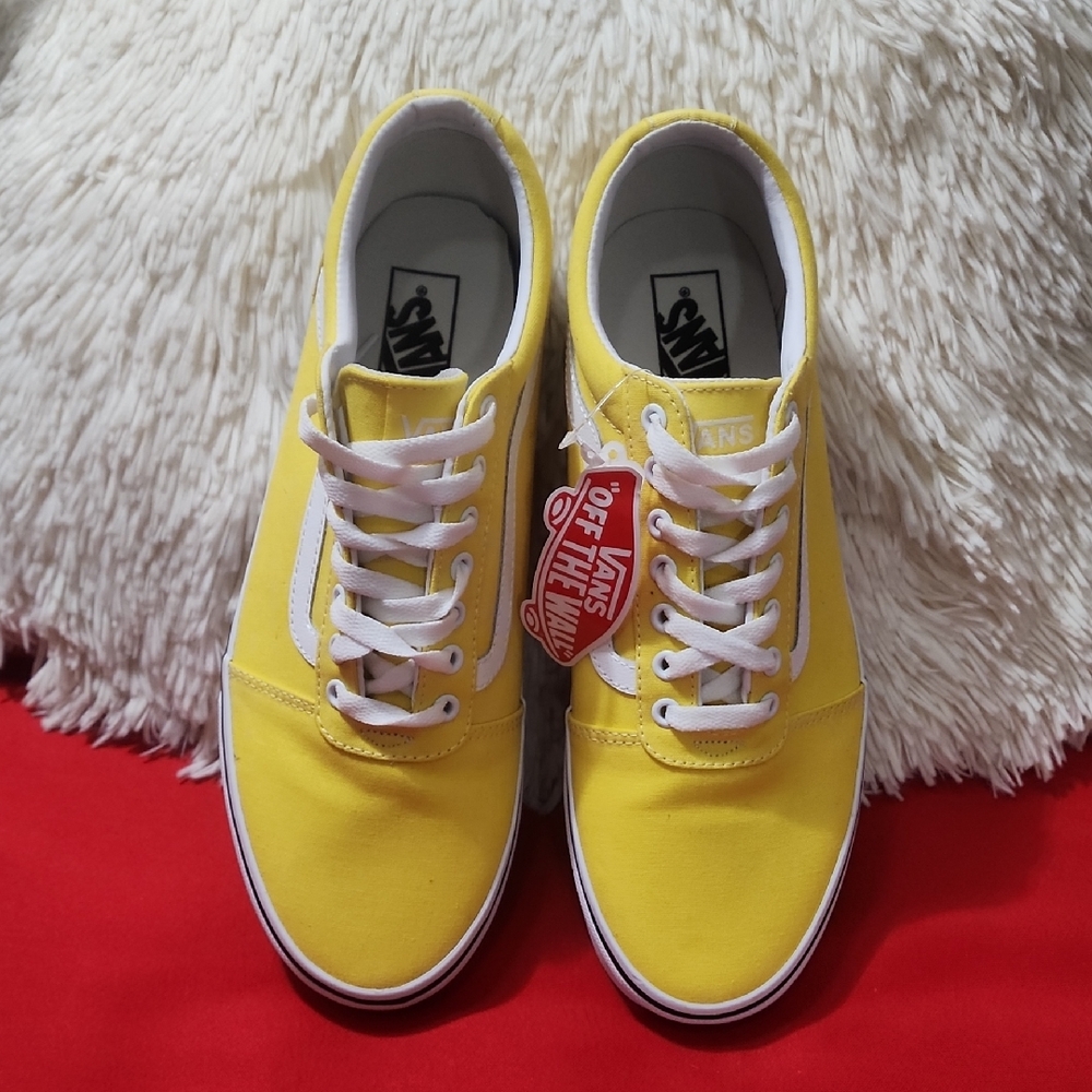 Vans Canvas Bright Yellow Lace-Up Sneakers
